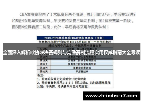 全面深入解析欧协联决赛规则与完整赛制流程实用权威指南大全导读